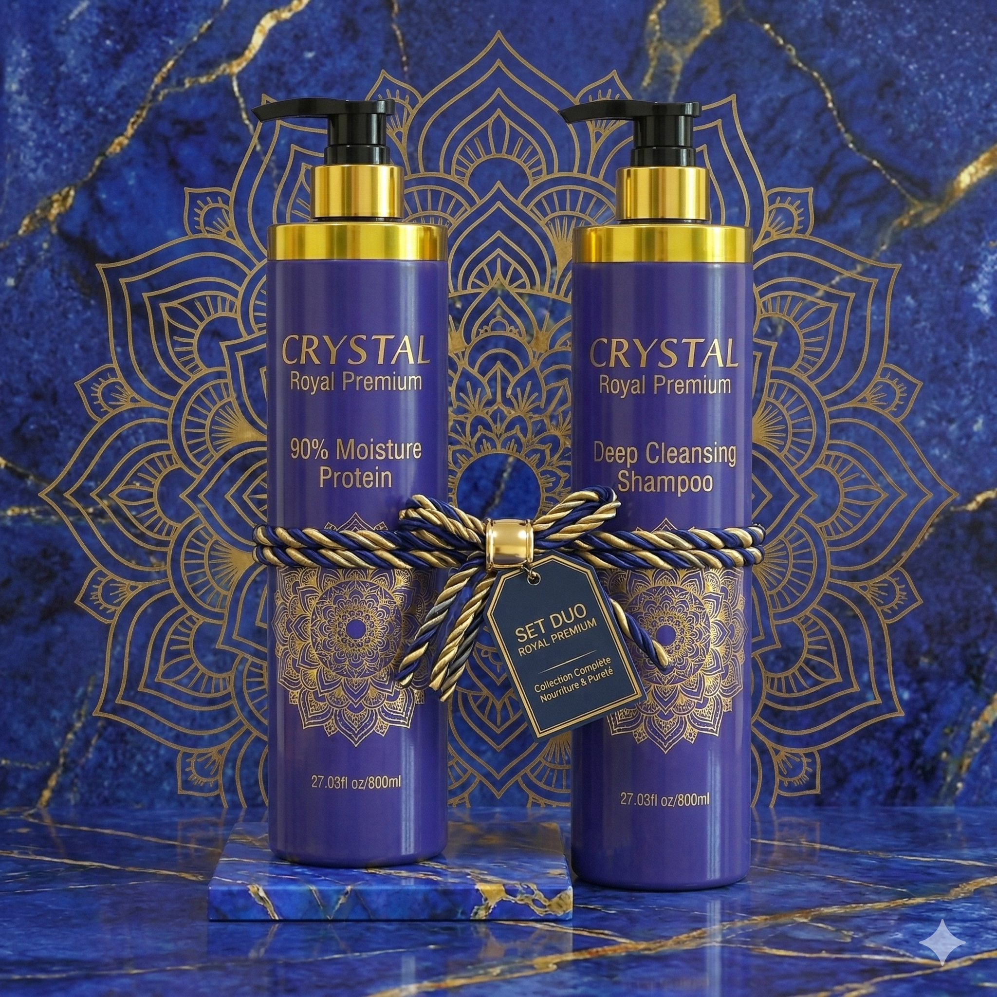 CRYSTAL Routine Lissage Professionnelle (Shampooing + Protéine)